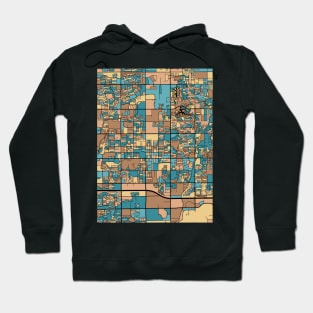 Chandler Map Pattern in Mid Century Pastel Hoodie